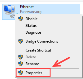 properties of network connection